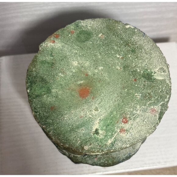 Circle of Friends Mayan Style Folk Art Terra Cotta 4 Friends Candle Holder Green - Picture 8 of 10